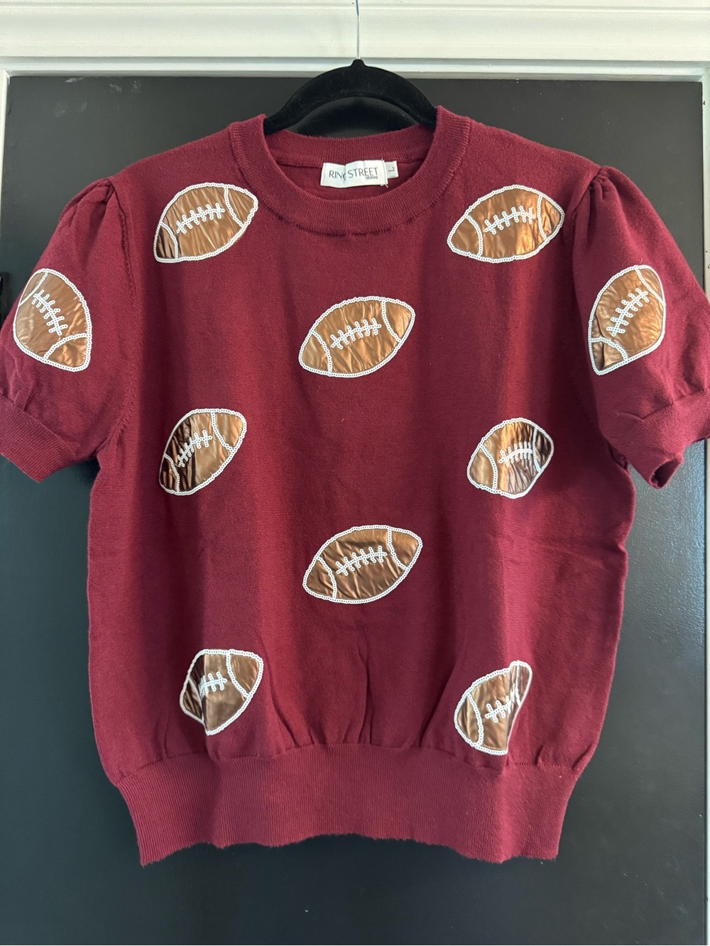 Football sequin sweater